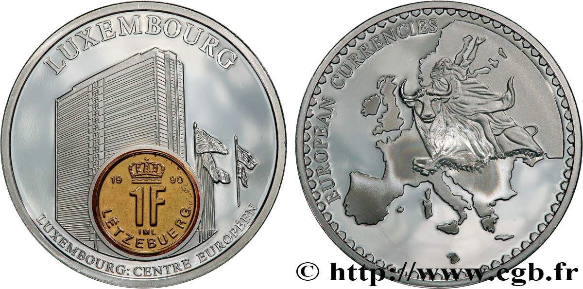 EUROPE Médaille, European Currencies, Luxembourg SUP