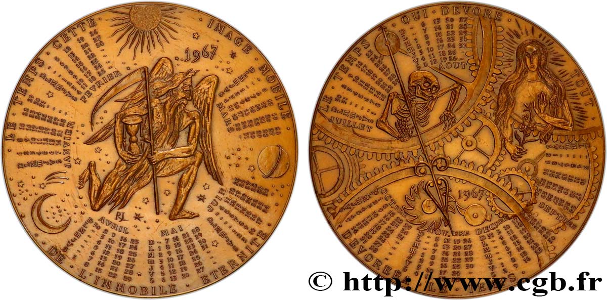 V REPUBLIC Médaille calendrier, Eve et le péché originel AU