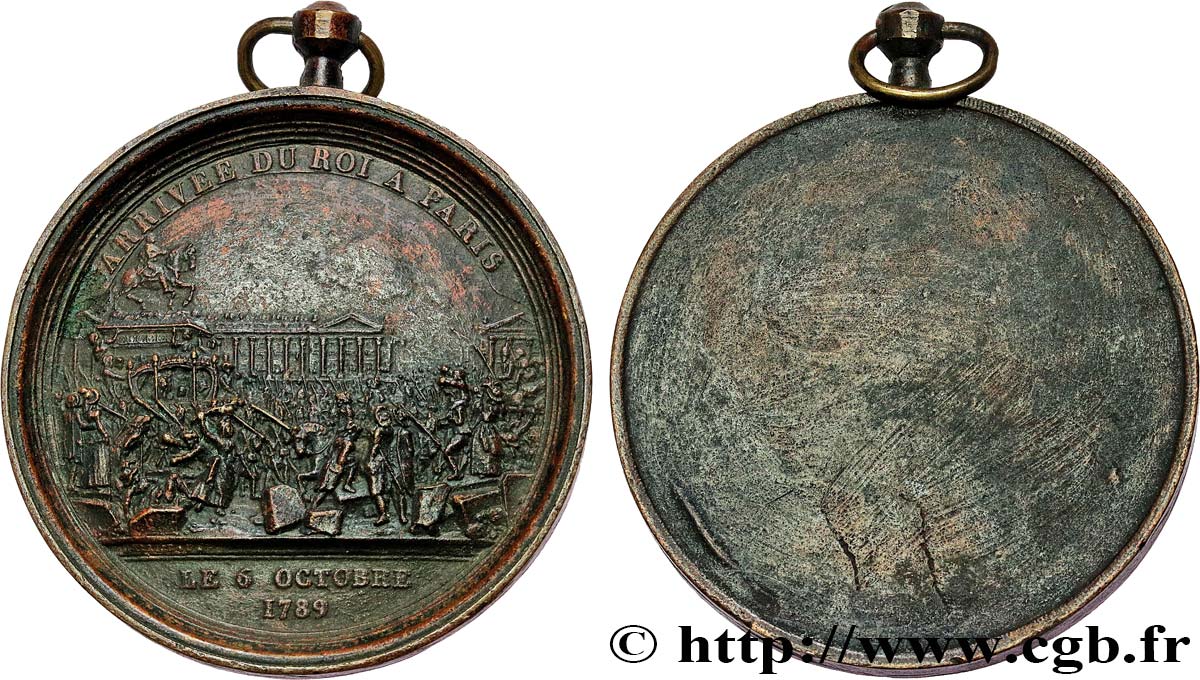 LOUIS XVI Médaille uniface, Arrivée du roi à Paris XF
