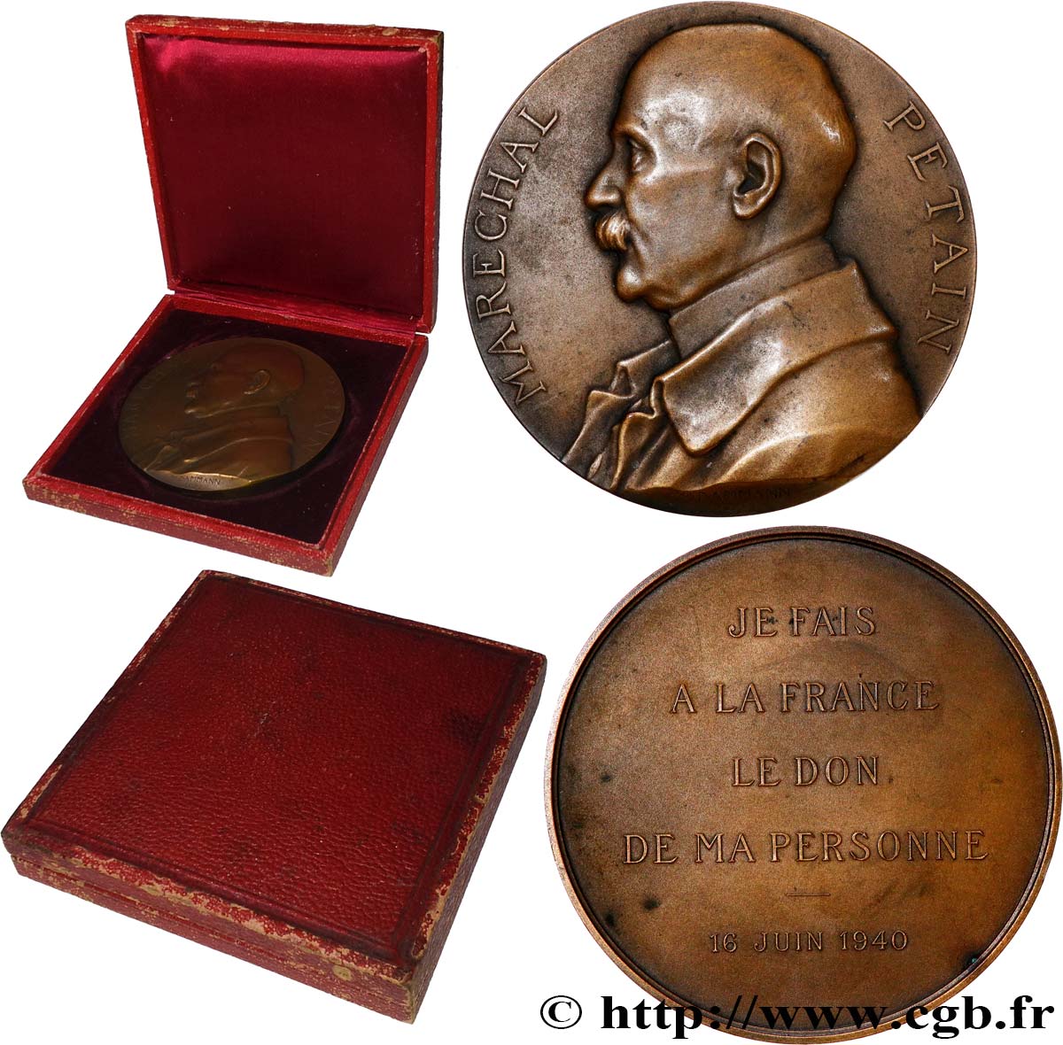 ETAT FRANÇAIS Médaille, Maréchal Pétain MBC+