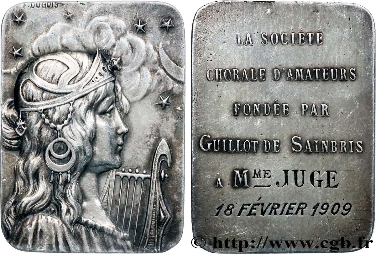 TROISIÈME RÉPUBLIQUE Médaille de récompense, Société chorale d’amateurs TTB+