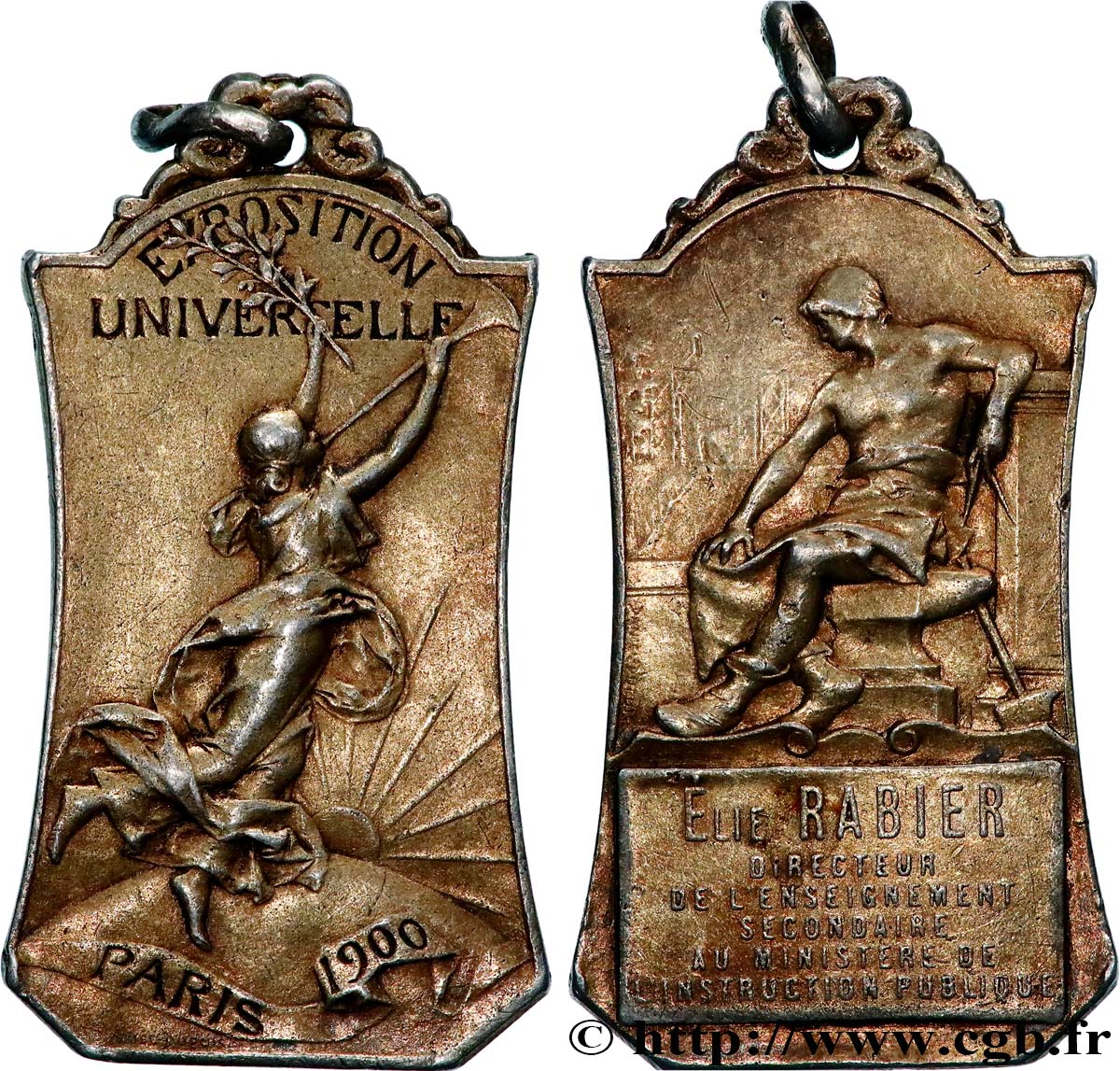 III REPUBLIC Médaille, Exposition Universelle XF