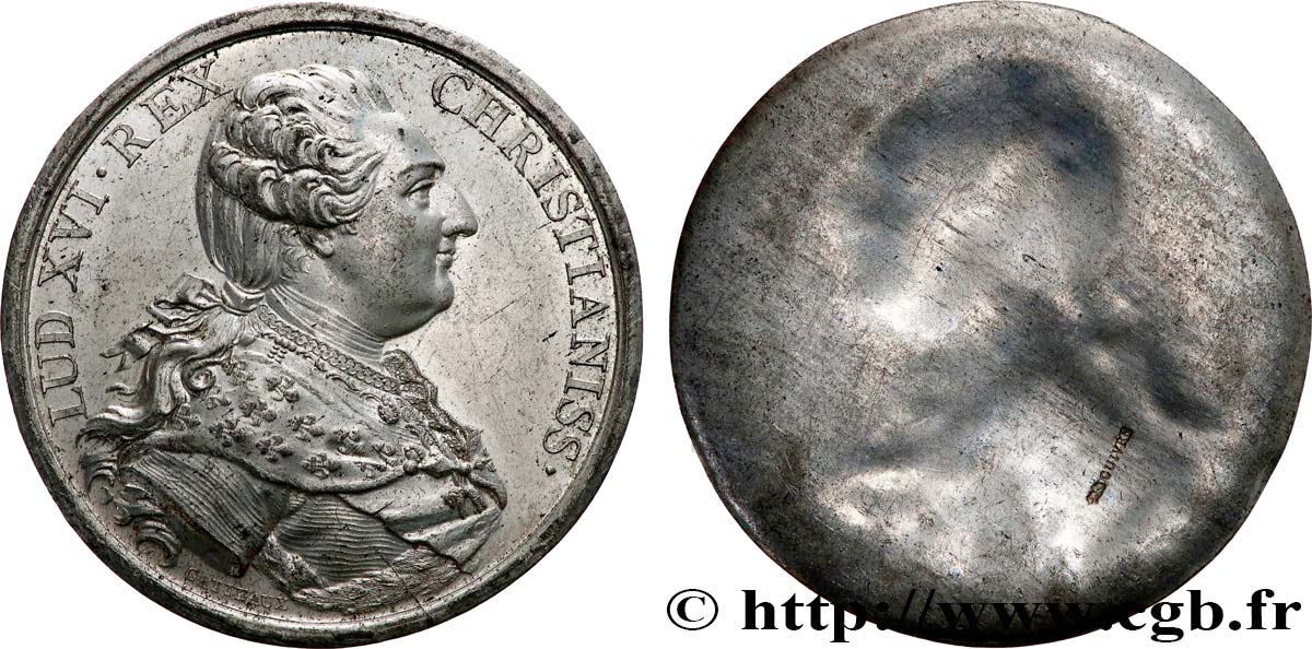 LOUIS XVI Médaille, Louis XVI, tirage uniface SUP