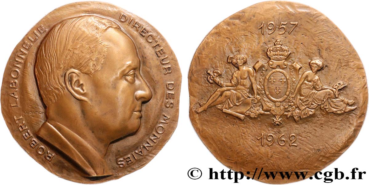 PERSONNAGES CELEBRES Médaille, Robert Labonnelie, directeur des monnaies EBC