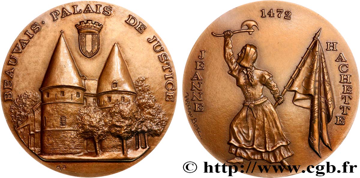 QUINTA REPUBLICA FRANCESA Médaille, Palais de Justice de Beauvais EBC