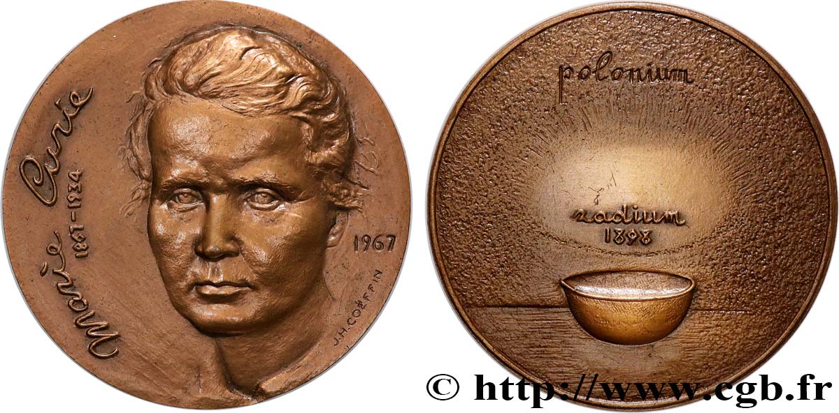 SCIENCES & SCIENTIFIQUES Médaille, Marie Curie SPL