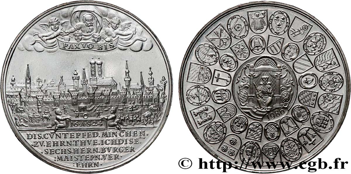 GERMANY Médaille, Reproduction du Bayerischer Schautaler AU