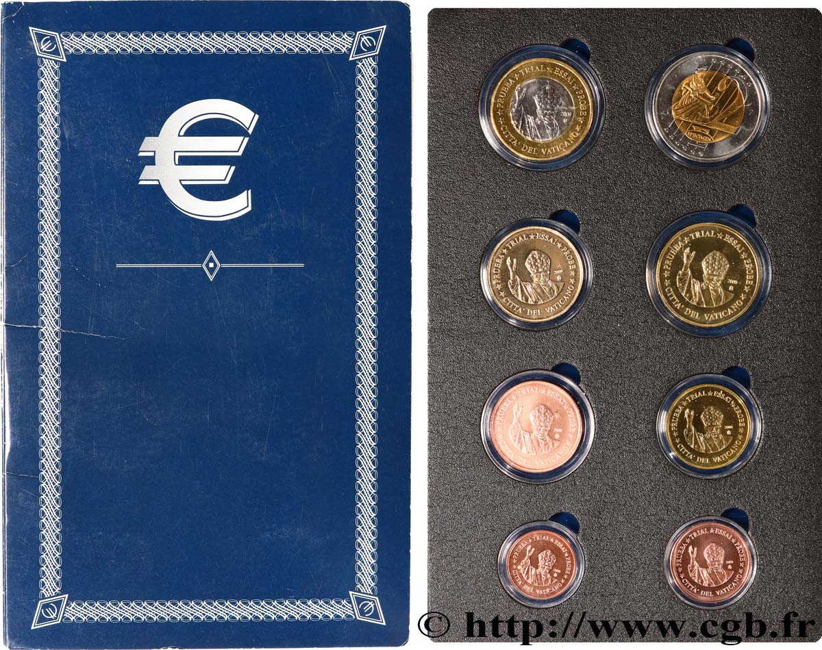 EUROPA Série de 8 médailles, Essai Euros Vatican MS