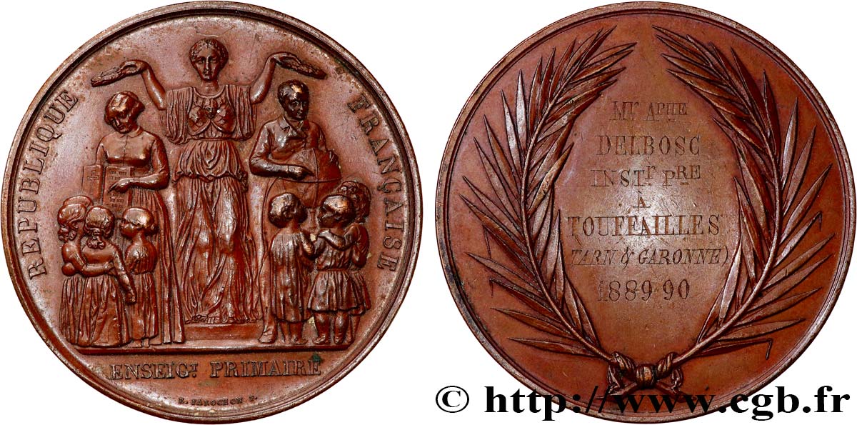 DRITTE FRANZOSISCHE REPUBLIK Médaille, Enseignement primaire fVZ