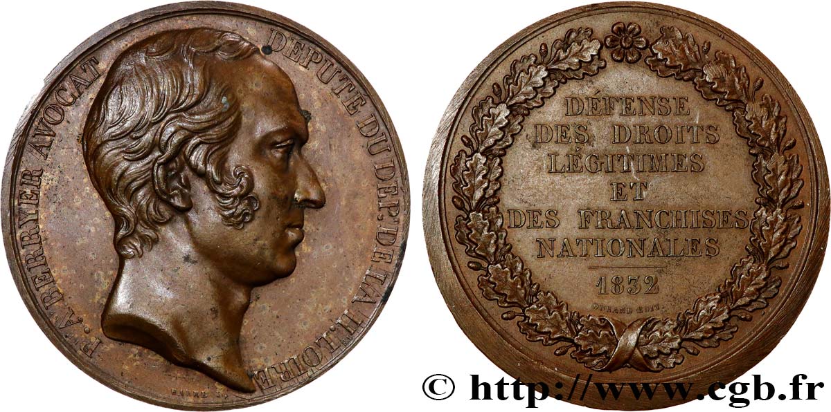 LOUIS-PHILIPPE Ier Médaille, Pierre Antoine Berryer SUP