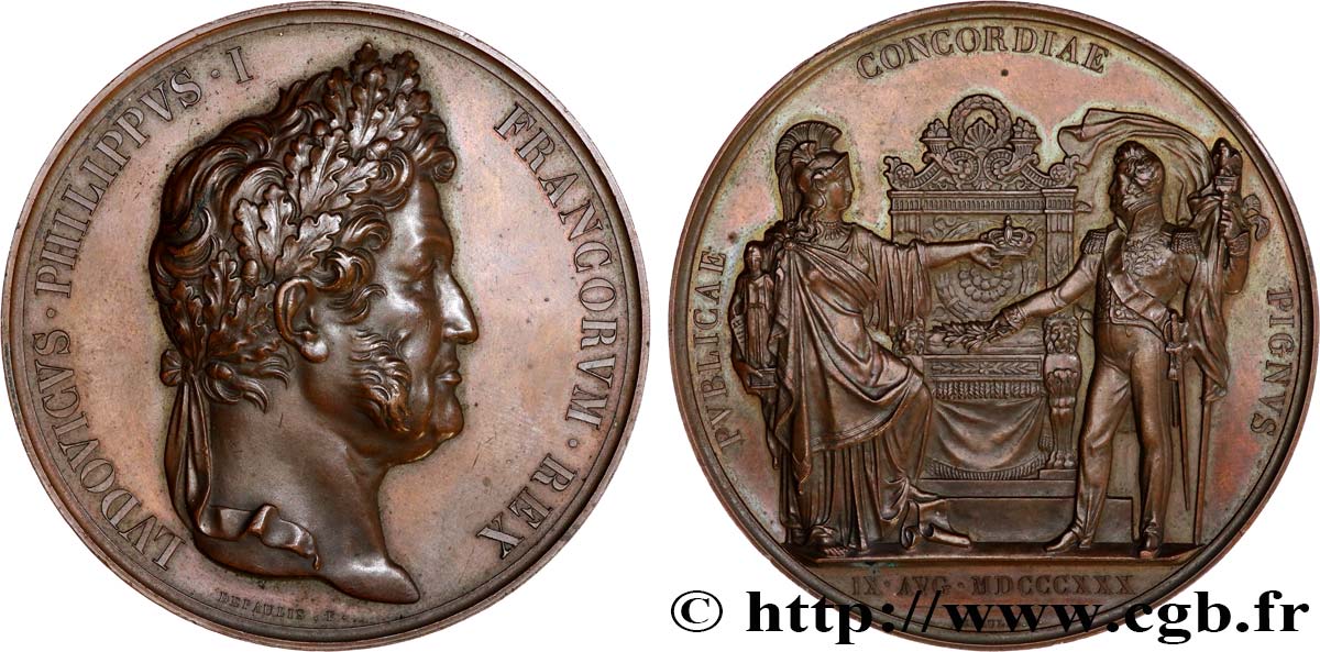 LOUIS-PHILIPPE Ier Médaille, Avènement de Louis-Philippe SUP