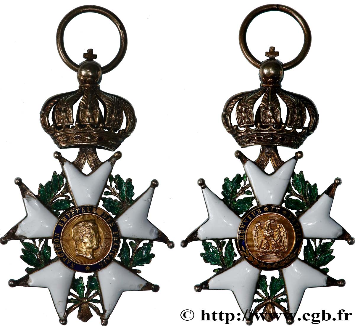 SEGUNDO IMPERIO FRANCES Médaille, Légion d’honneur, Croix de chevalier, modèle second empire BC+