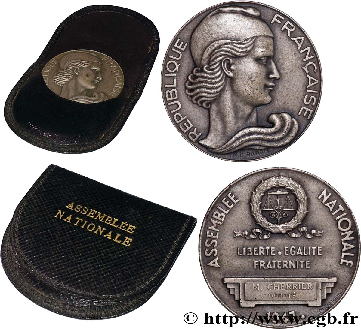 VIERTE FRANZOSISCHE REPUBLIK Médaille parlementaire, Assemblée Nationale, député VZ