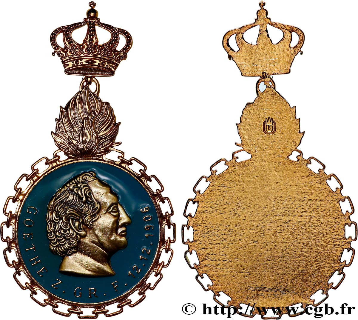 FRANC-MAÇONNERIE - PARIS Médaille, Loge maçonnique Goethe SPL