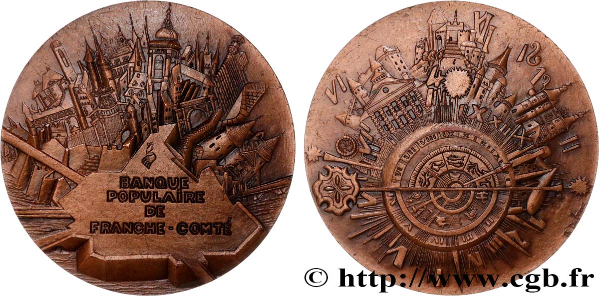 BANQUES - ÉTABLISSEMENTS DE CRÉDIT Médaille, Banque populaire de Franche-Comté SUP