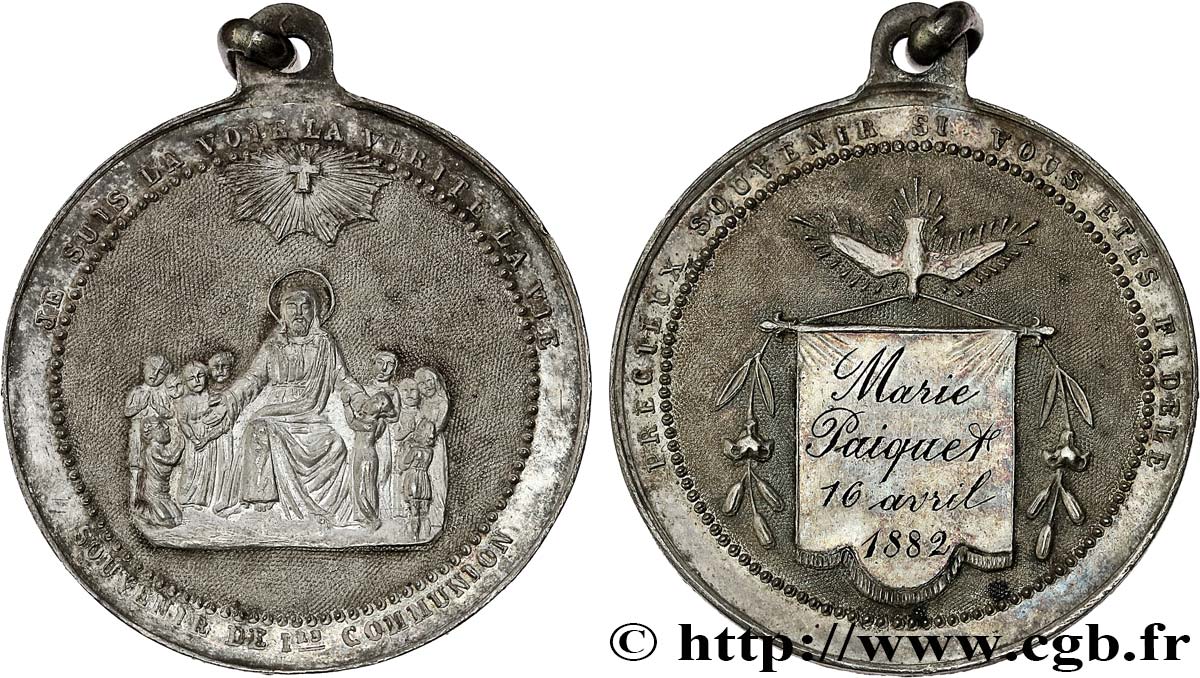 MÉDAILLES RELIGIEUSES Médaille de communion SUP