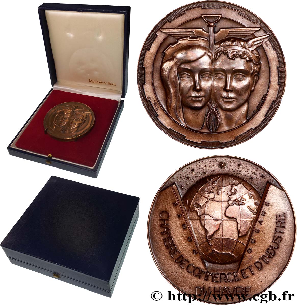 CHAMBERS OF COMMERCE Médaille, Chambre de commerce et d’industrie du Havre XF