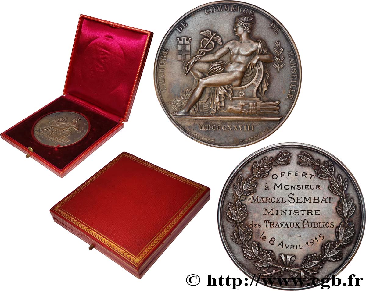 Médaille Ancienne En Bronze - Chambre De Commerce De Riom - 1912