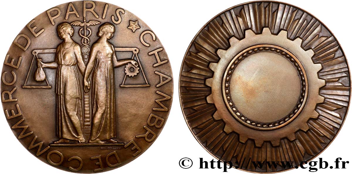 CHAMBERS OF COMMERCE / CHAMBRES DE COMMERCE Médaille, Chambre de commerce de Paris XF