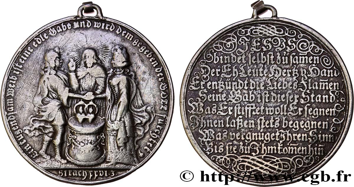 GERMANY Médaille de mariage, Livre de Sirach VF