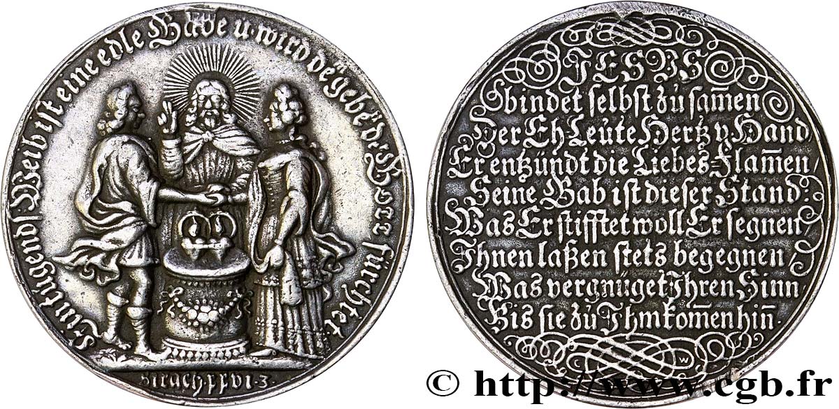 ALEMANIA Médaille de mariage, Livre de Sirach MBC