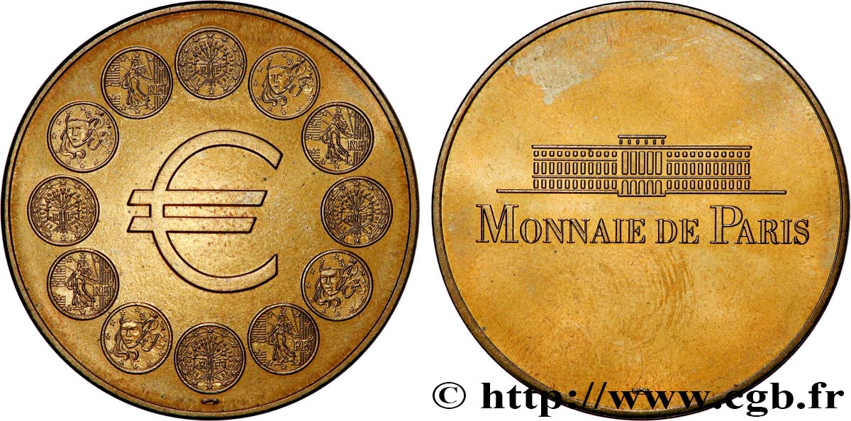 FUNFTE FRANZOSISCHE REPUBLIK Médaille, Euro, Test fVZ