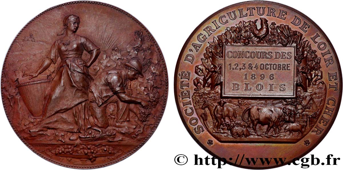 AGRICULTURAL, HORTICULTURAL, FISHING AND HUNTING SOCIETIES Médaille, Société d’agriculture de Loir et Cher AU