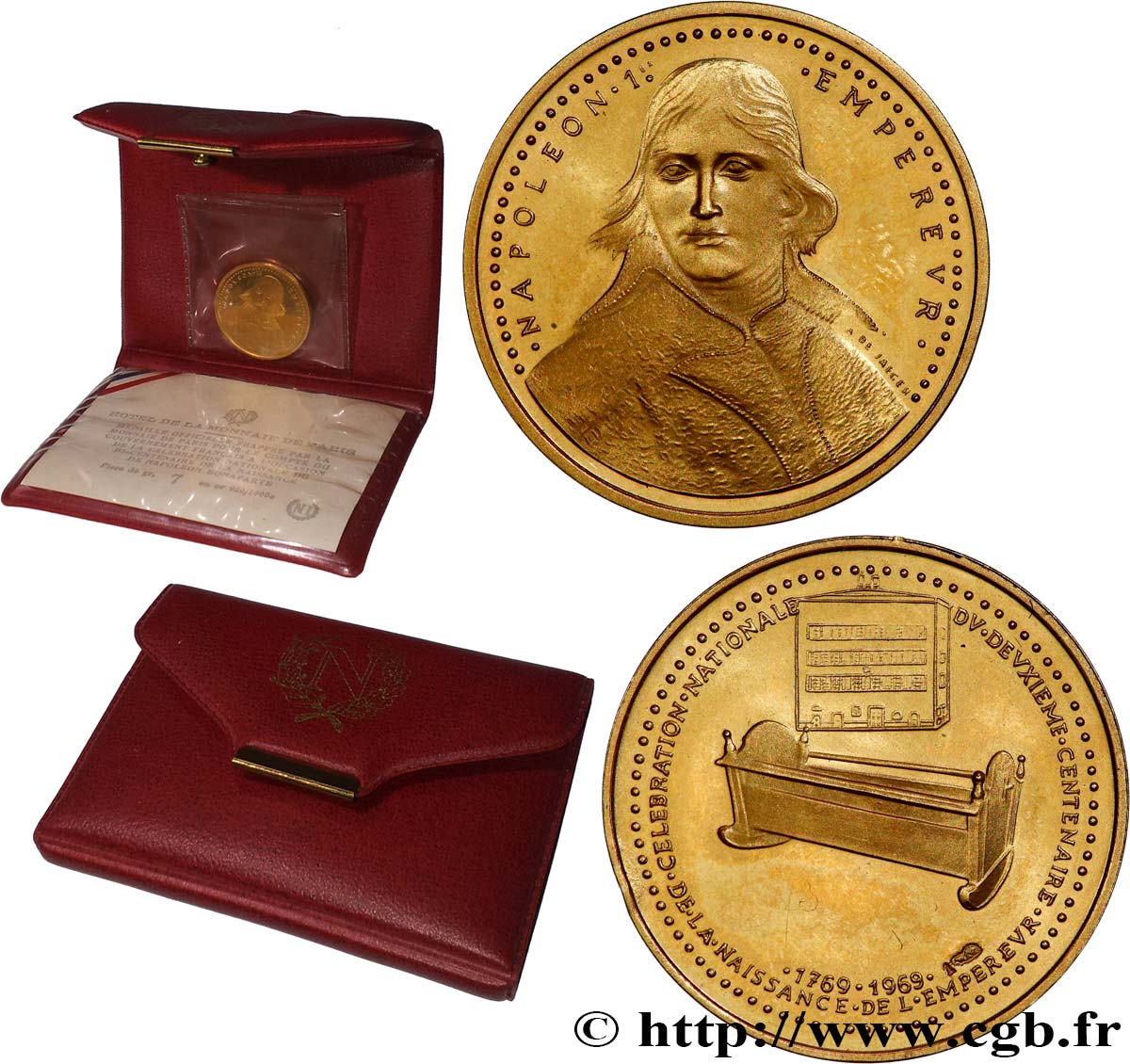 CINQUIÈME RÉPUBLIQUE Médaille, Bi-centenaire de la naissance de l’empereur Napoléon Ier SUP