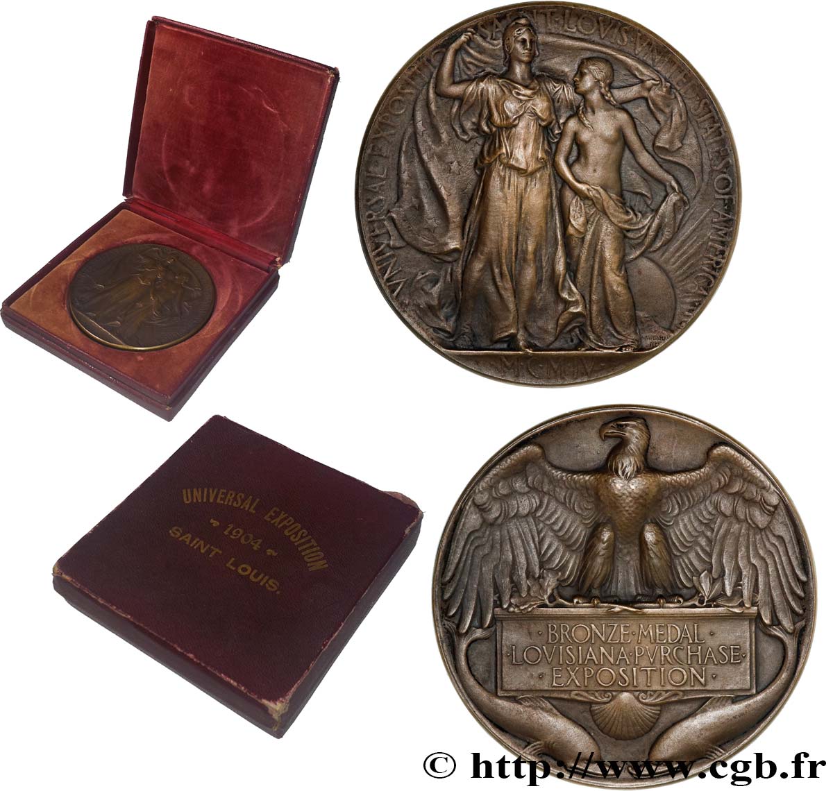 ESTADOS UNIDOS DE AMÉRICA Médaille, Louisiana Purchase Exposition, Bronze EBC