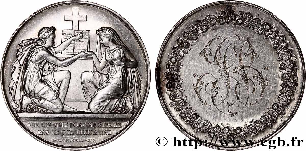 AMOUR ET MARIAGE Médaille de mariage, Evangile de St Mathieu  q.SPL