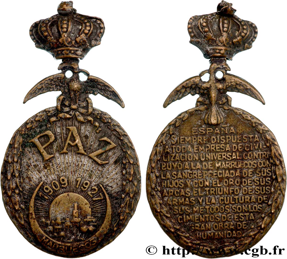ESPAGNE Médaille militaire, PAZ TB+