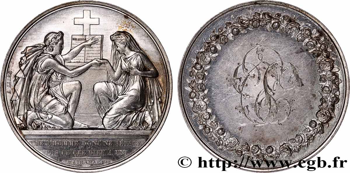 AMOUR ET MARIAGE Médaille de mariage, Evangile de St Mathieu  AU