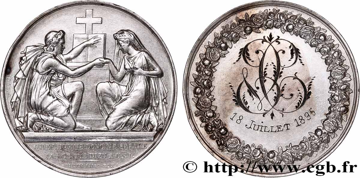 AMOUR ET MARIAGE Médaille de mariage, Evangile de St Mathieu  fVZ