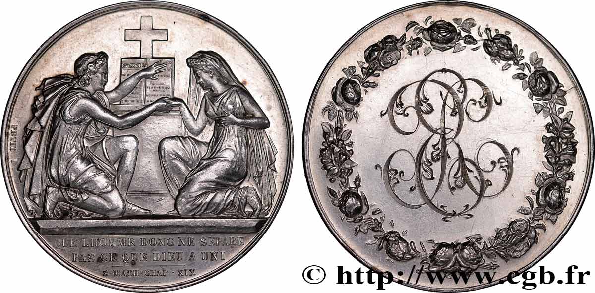 AMOUR ET MARIAGE Médaille de mariage, Evangile de St Mathieu  SPL