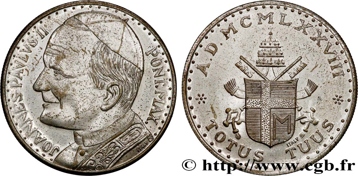 JOHN-PAUL II (Karol Wojtyla) Médaille, Totus Tuus AU