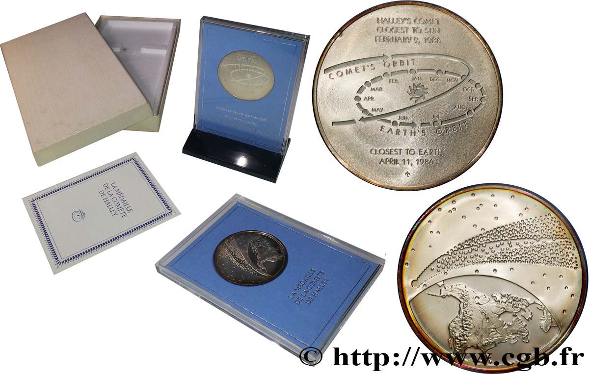 CONQUÊTE DE L ESPACE - EXPLORATION SPATIALE Médaille, Comète de Halley fST