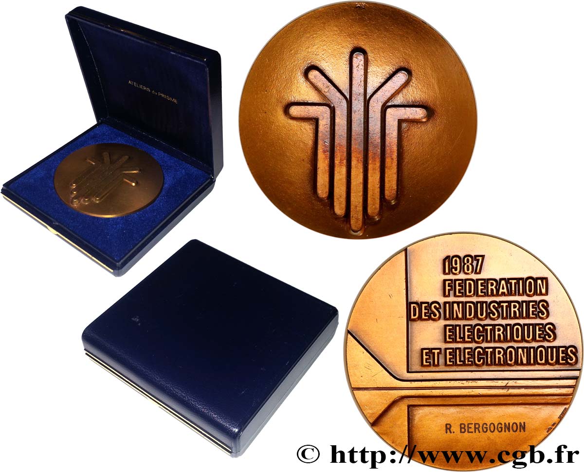 FUNFTE FRANZOSISCHE REPUBLIK Médaille de récompense, Fédération des Industries électriques et électroniques fVZ