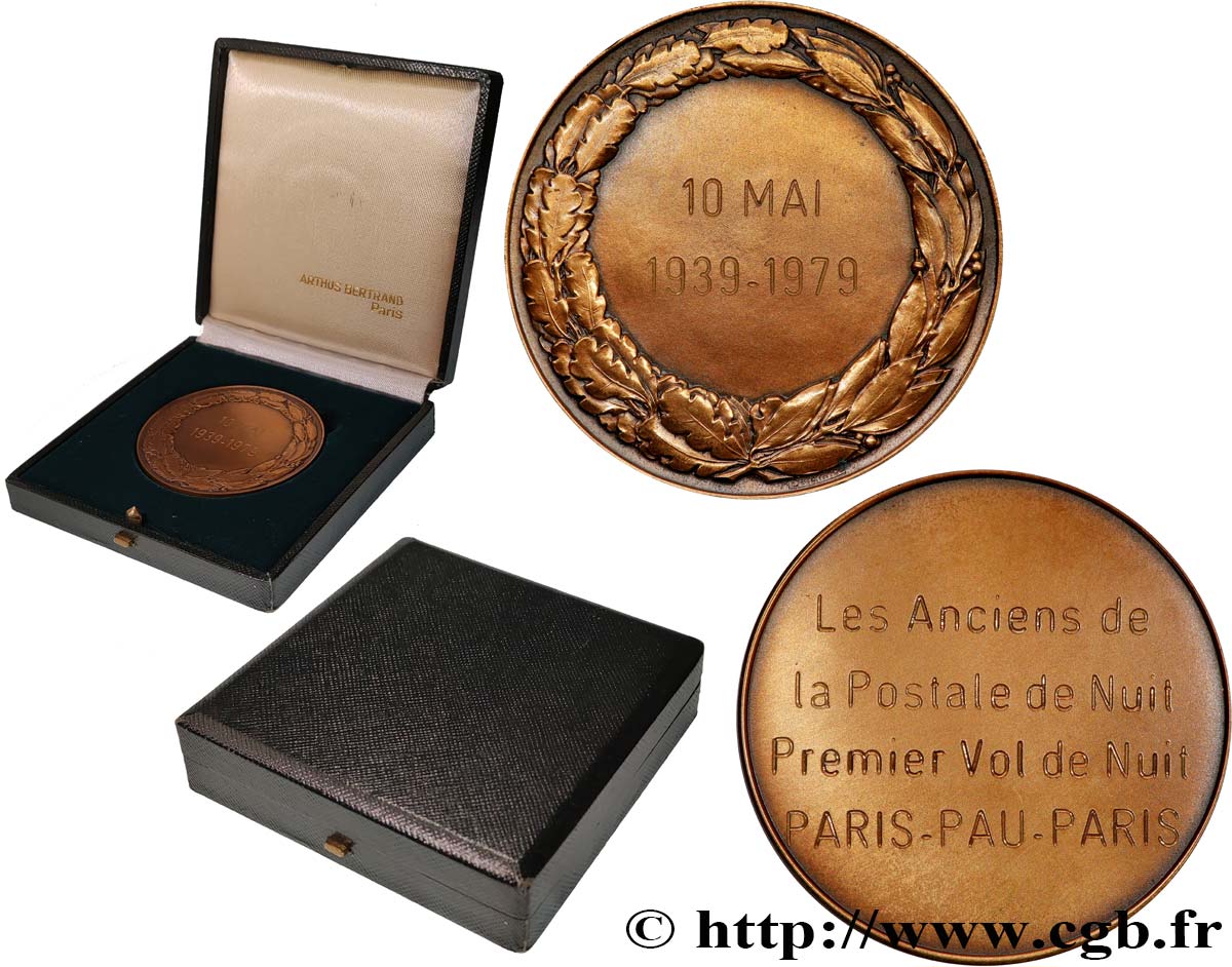 QUINTA REPUBBLICA FRANCESE Médaille, Les anciens de la postale de nuit q.SPL