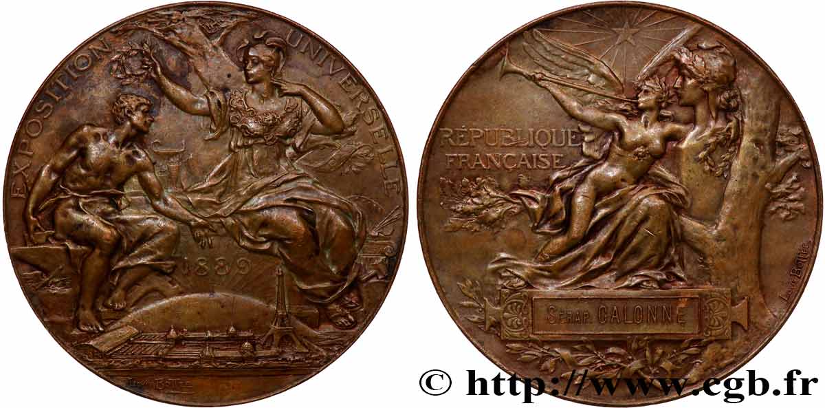 TERZA REPUBBLICA FRANCESE Médaille, Exposition Universelle BB