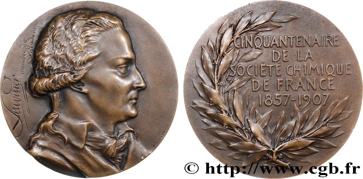 ACADÉMIES ET SOCIÉTÉS SAVANTES Médaille, Cinquantenaire de la Société chimique AU
