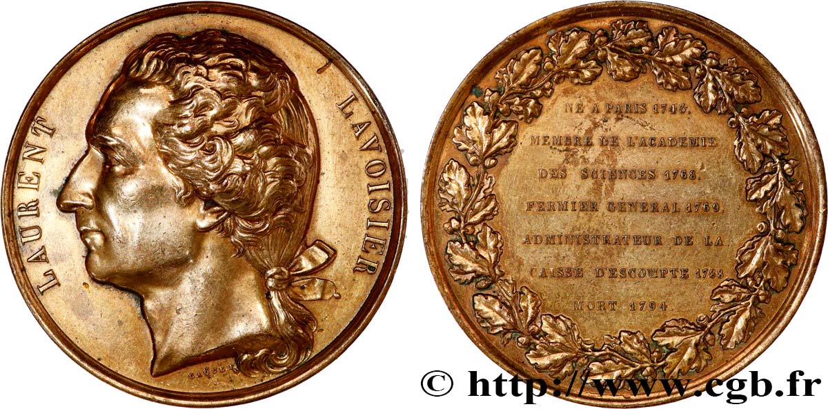 SCIENCES & SCIENTIFIQUES Médaille, Antoine Lavoisier TTB