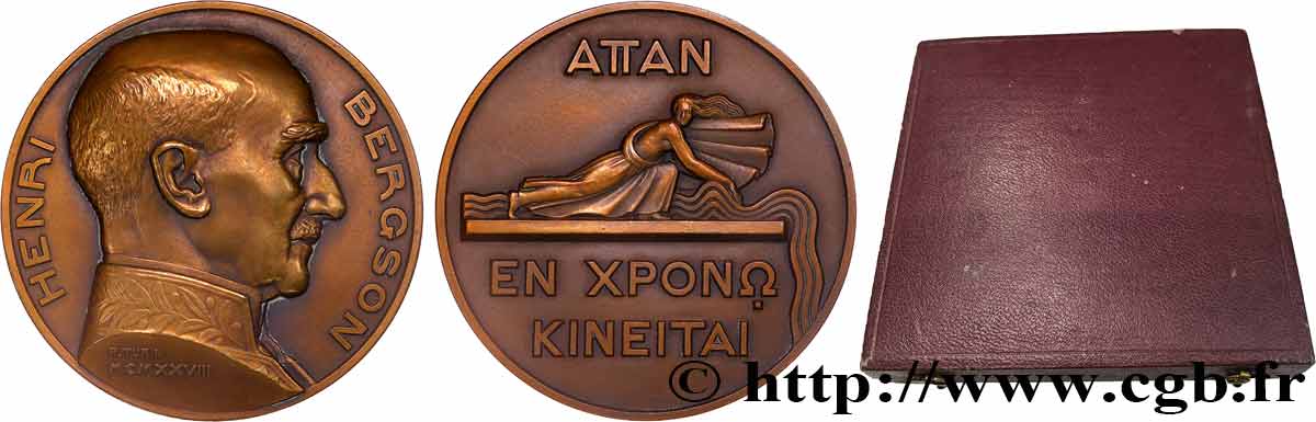 LITTÉRATURE : ÉCRIVAINS/ÉCRIVAINES - POÈTES Médaille, Henri Bergson TTB+