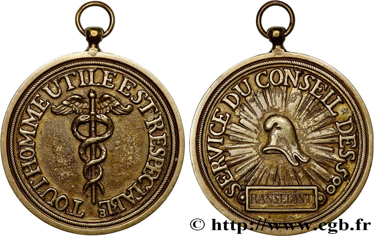 DIRECTOIRE Médaille, Service du conseil des 500 XF