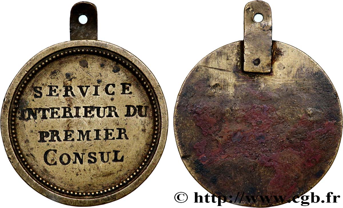 FRANZOSISCHES KONSULAT Médaille, Service intérieur du premier consul SS
