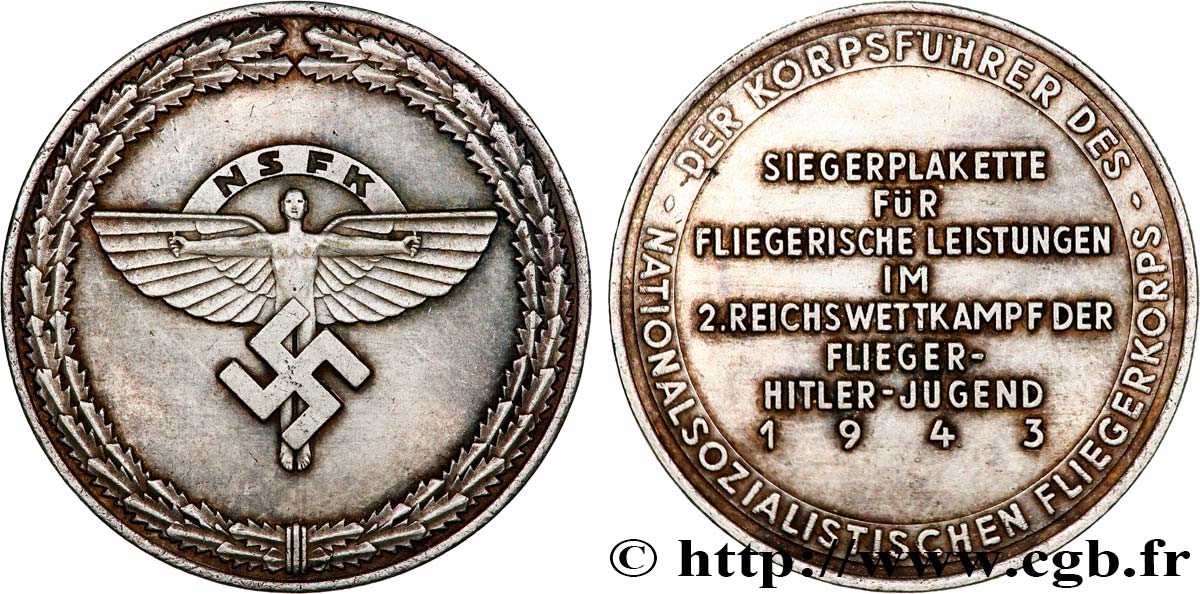 THIRD REICH Médaille, Performances aéronautiques, Nationalsozialistisches Fliegerkorps XF
