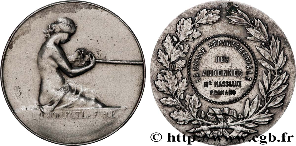 CAISSES D ÉPARGNE Médaille, Caisse départementale des Ardennes AU