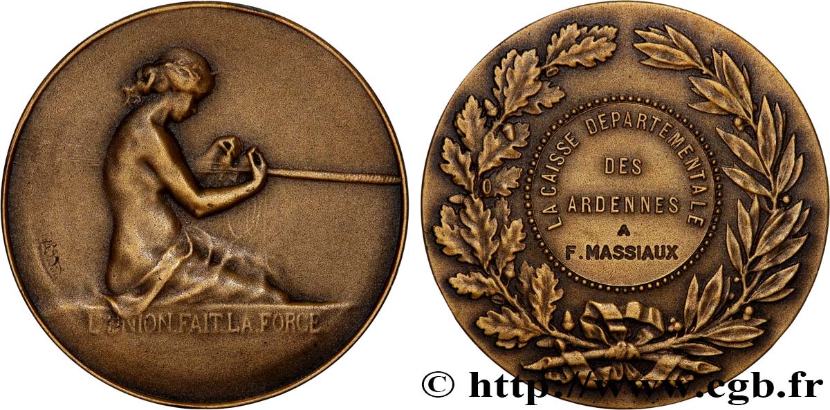 CAISSES D ÉPARGNE Médaille, Caisse départementale des Ardennes AU