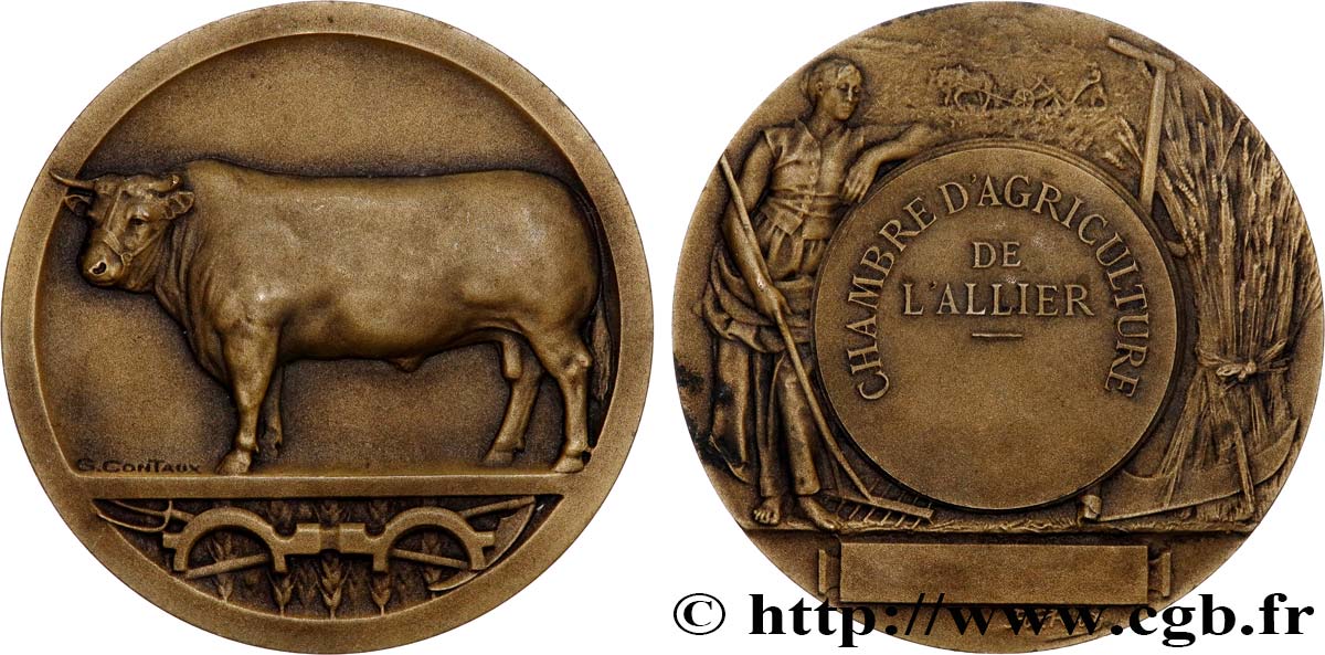 AGRICULTURAL, HORTICULTURAL, FISHING AND HUNTING SOCIETIES Médaille, Chambre d’agriculture de l’Allier AU
