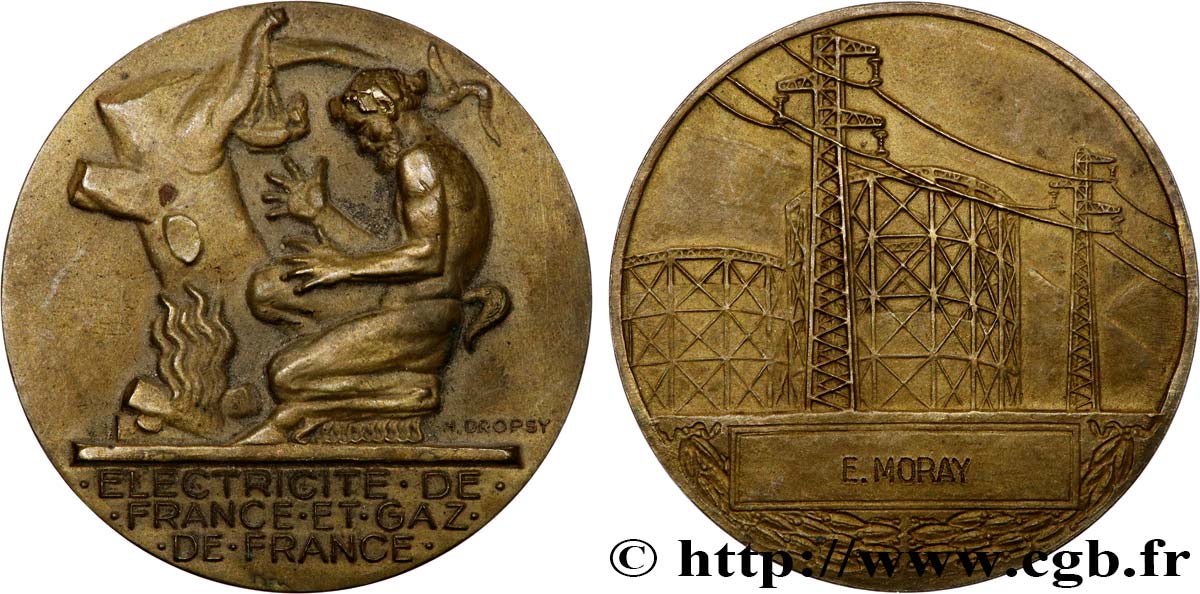 ENTREPRISES, INDUSTRIES ET COMMERCES DIVERS Médaille de mérite EDF / GDF XF
