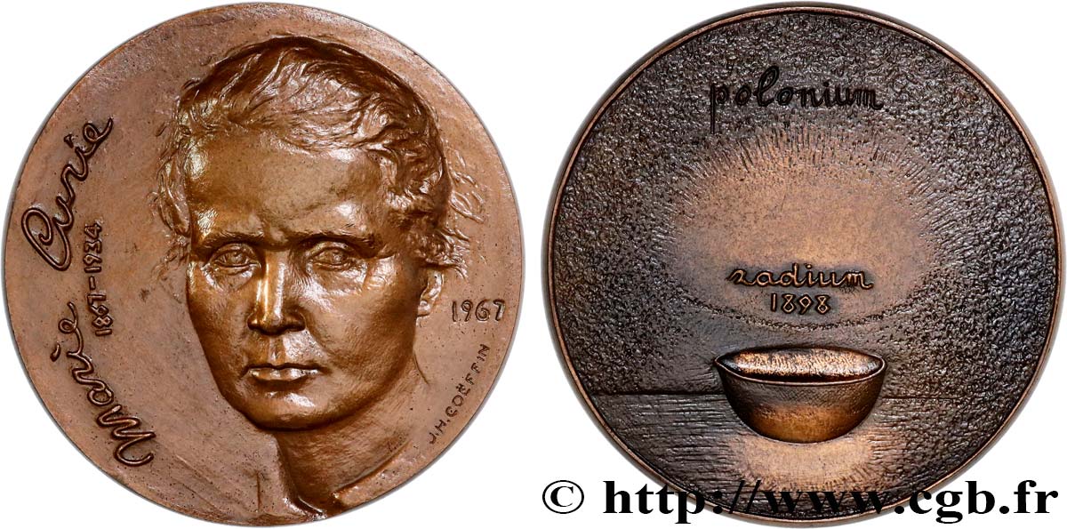 SCIENCES & SCIENTIFIQUES Médaille, Marie Curie AU